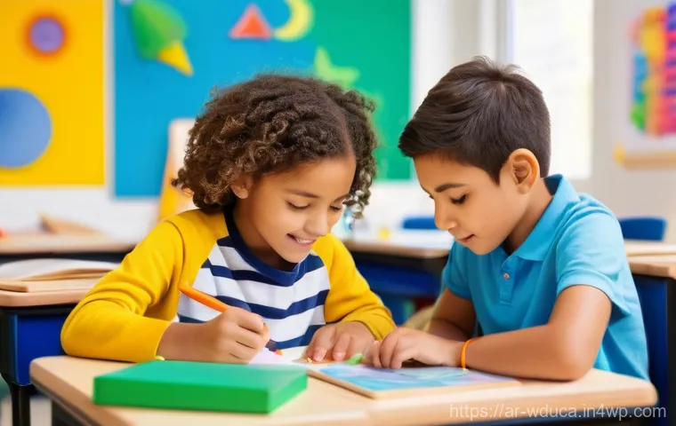 학생 중심의 전인적 교육 접근법 - **Prompt:** A vibrant and modern classroom filled with diverse students, approximately 8-10 years ol...