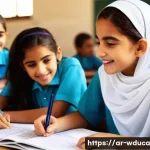 Home 22 전인적 교육 접근에서의 적응형 학습 전략 - A vibrant classroom scene in a modern Arab school setting, showing a diverse group of students activ...