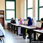 Home 21 전인적 교육 접근의 실시를 위한 정책 제안 - A modern classroom in an Arab school designed with flexible learning spaces that accommodate both gr...